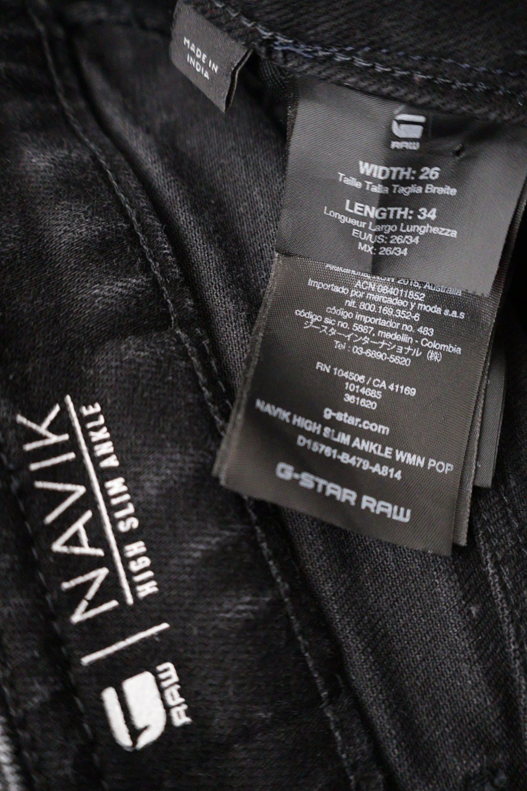 G-STAR RAW – blugi – etichetă – second-hand premium