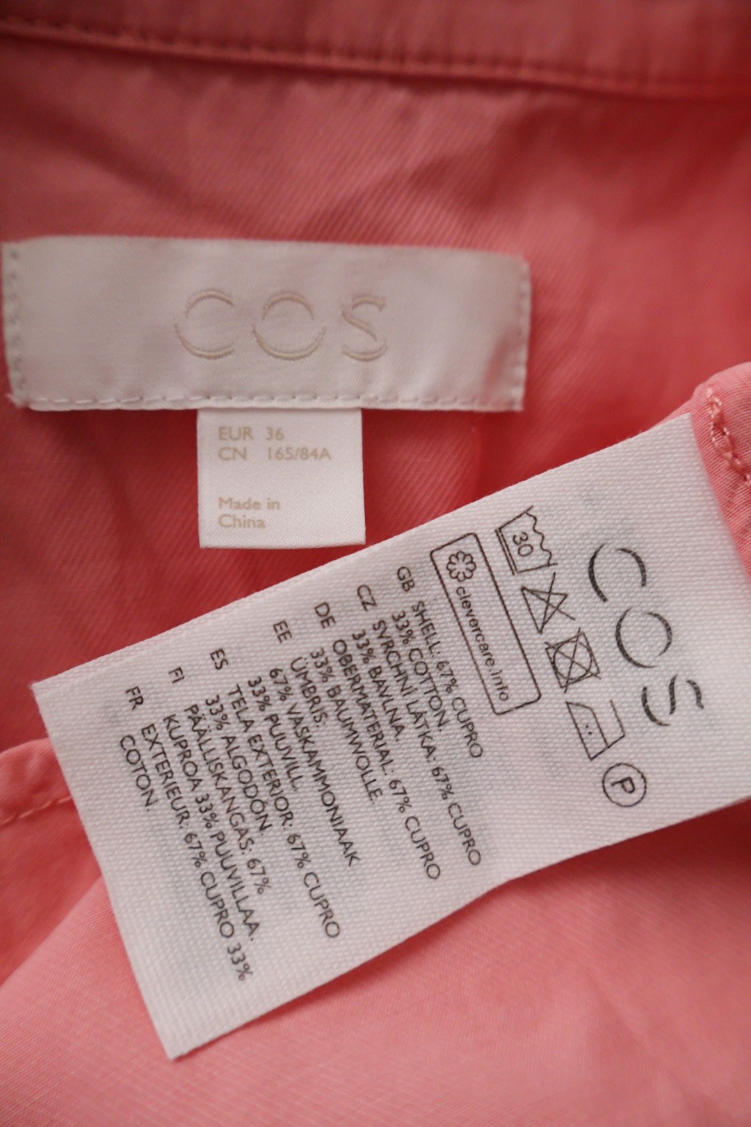 COS – rochie – etichetă – second-hand premium