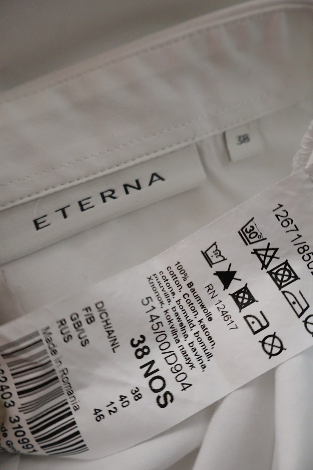 ETERNA – cămașă – etichetă – second-hand premium