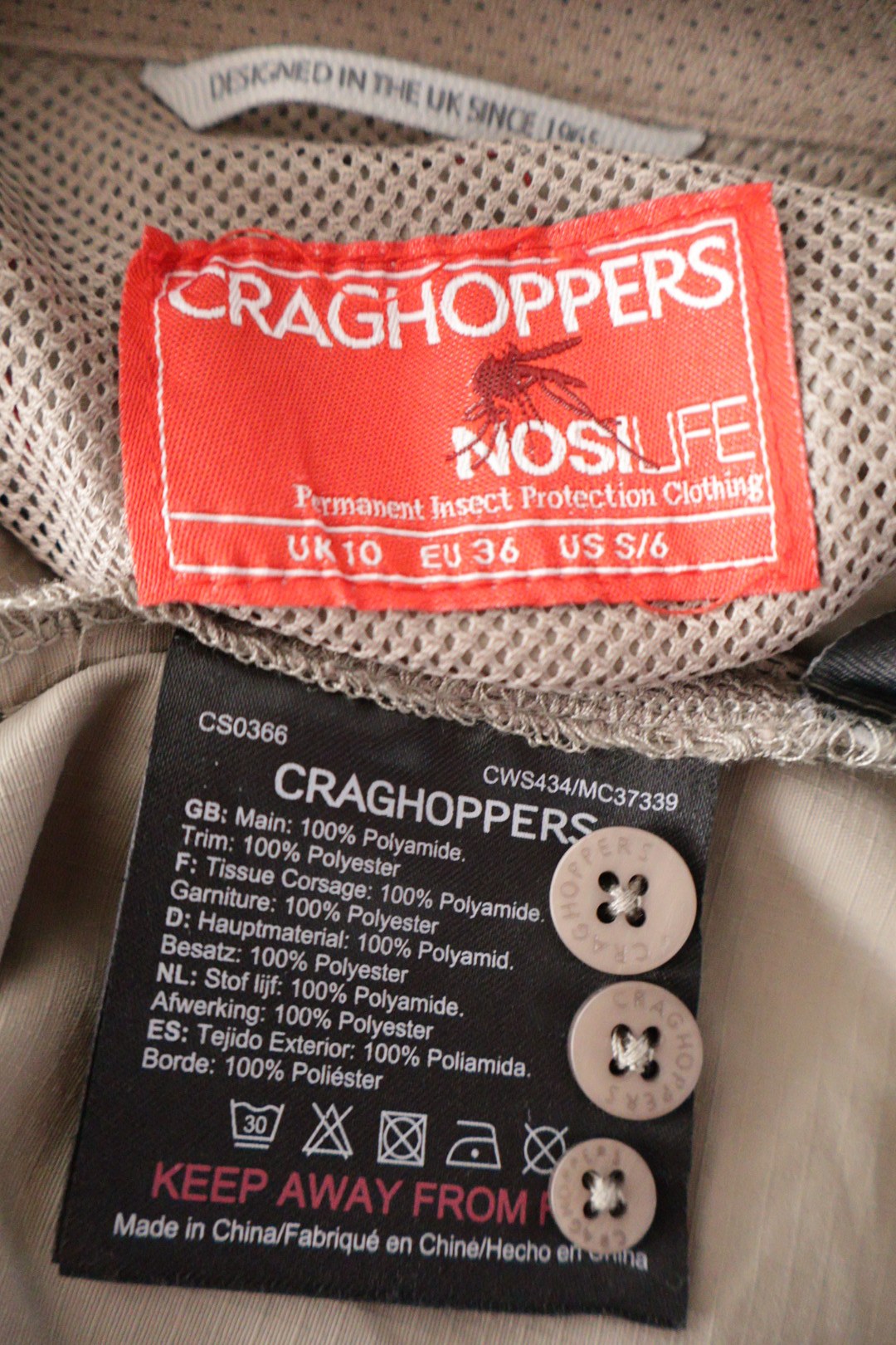 CRAGHOPPERS – cămașă – etichetă – second-hand premium