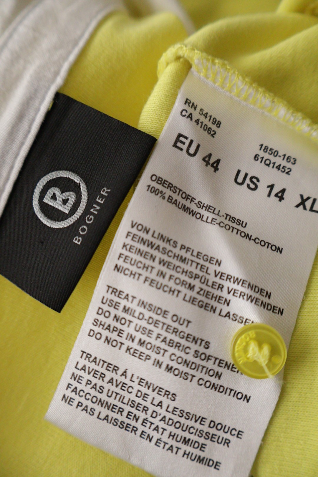 BOGNER – tricou – etichetă – second-hand premium
