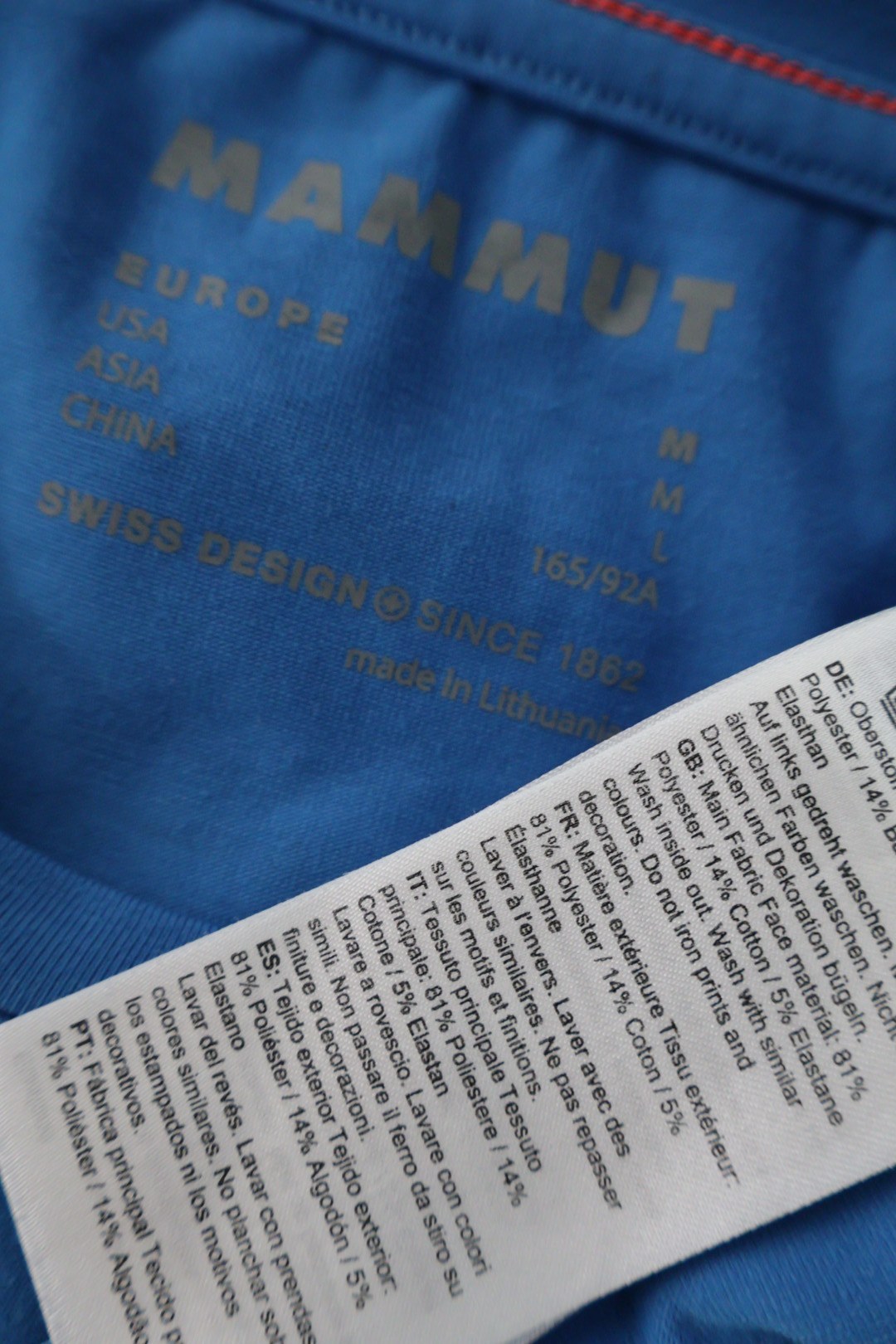 Mammut – tricou – etichetă – second-hand premium