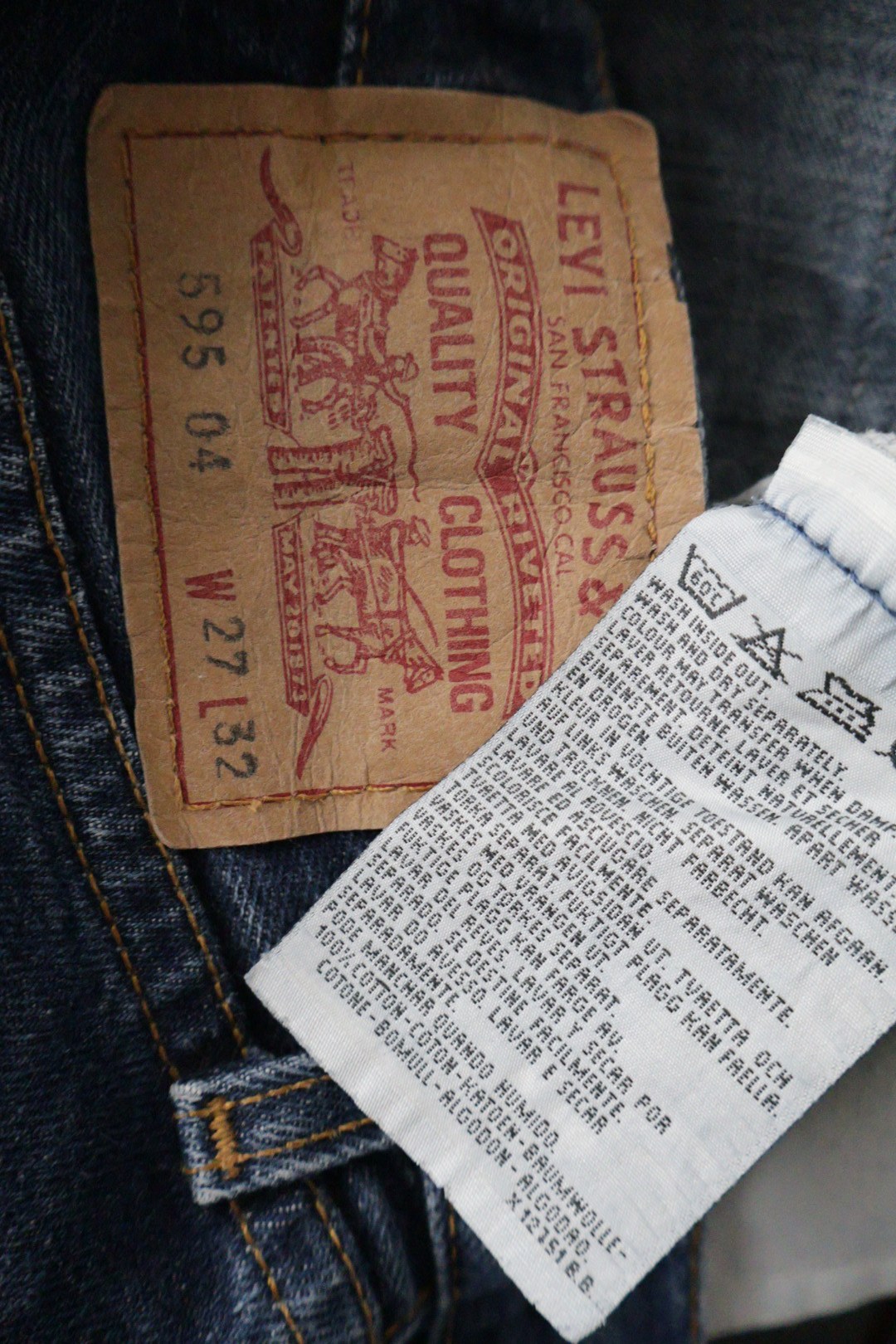 LEVI STRAUSS & CO. – blugi – etichetă – second-hand premium