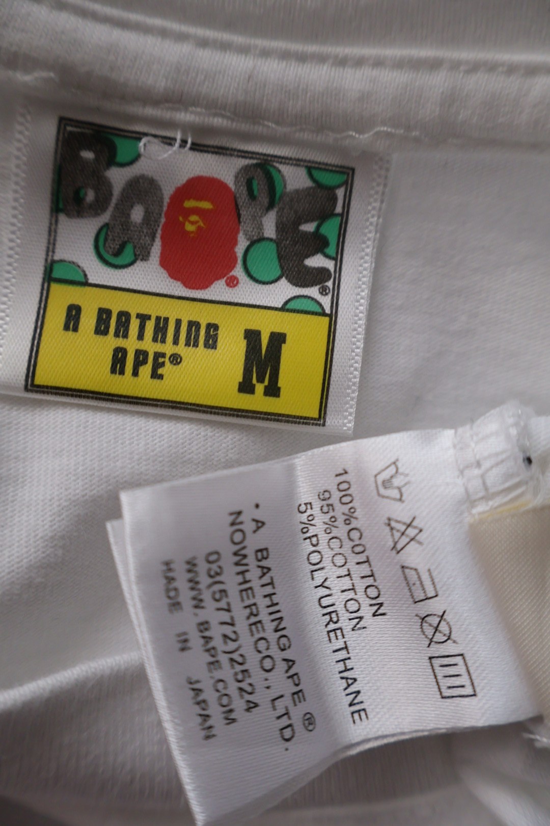 A BATHING APE – tricou – etichetă – second-hand premium