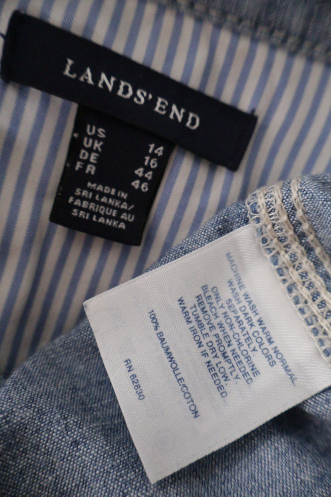 LANDS'END – cămașă – etichetă – second-hand premium