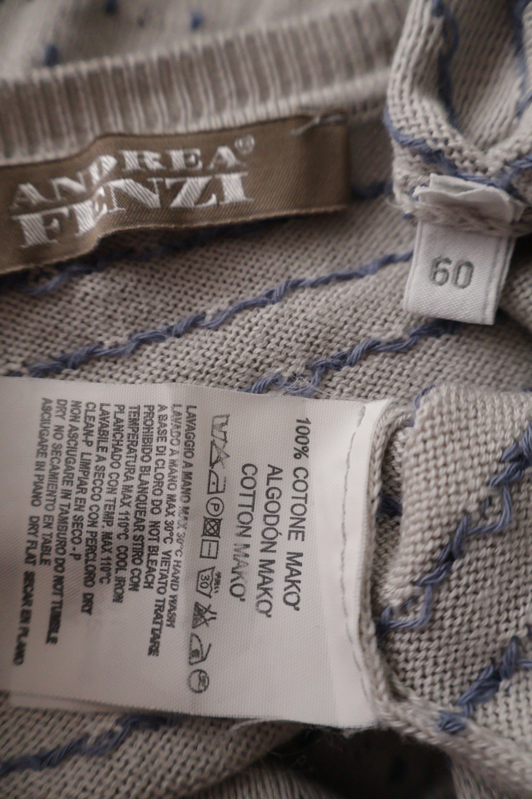 ANDREA FENZI – pulover – etichetă – second-hand premium